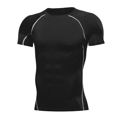 Men's Running Compression Tshirts Quick Dry Soccer Jersey Fitness Tight Sportswear Gym Sport Short Sleeve Shirt Breathable