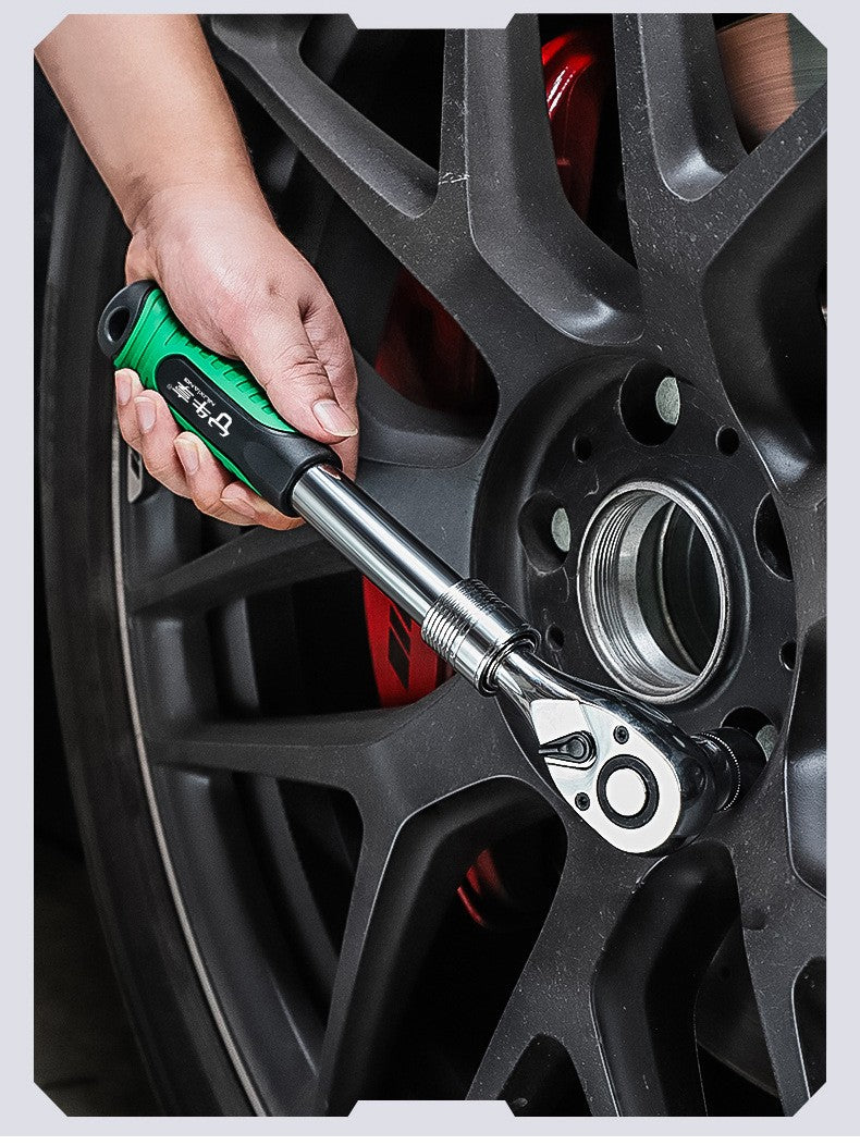 Chave Catraca Telescópica Soquete para Reparação Automotiva, Conjunto de Catraca com Cabeça Ajustável, Chave de Liberação Rápida de 72 Dentes, Ferramenta Manual