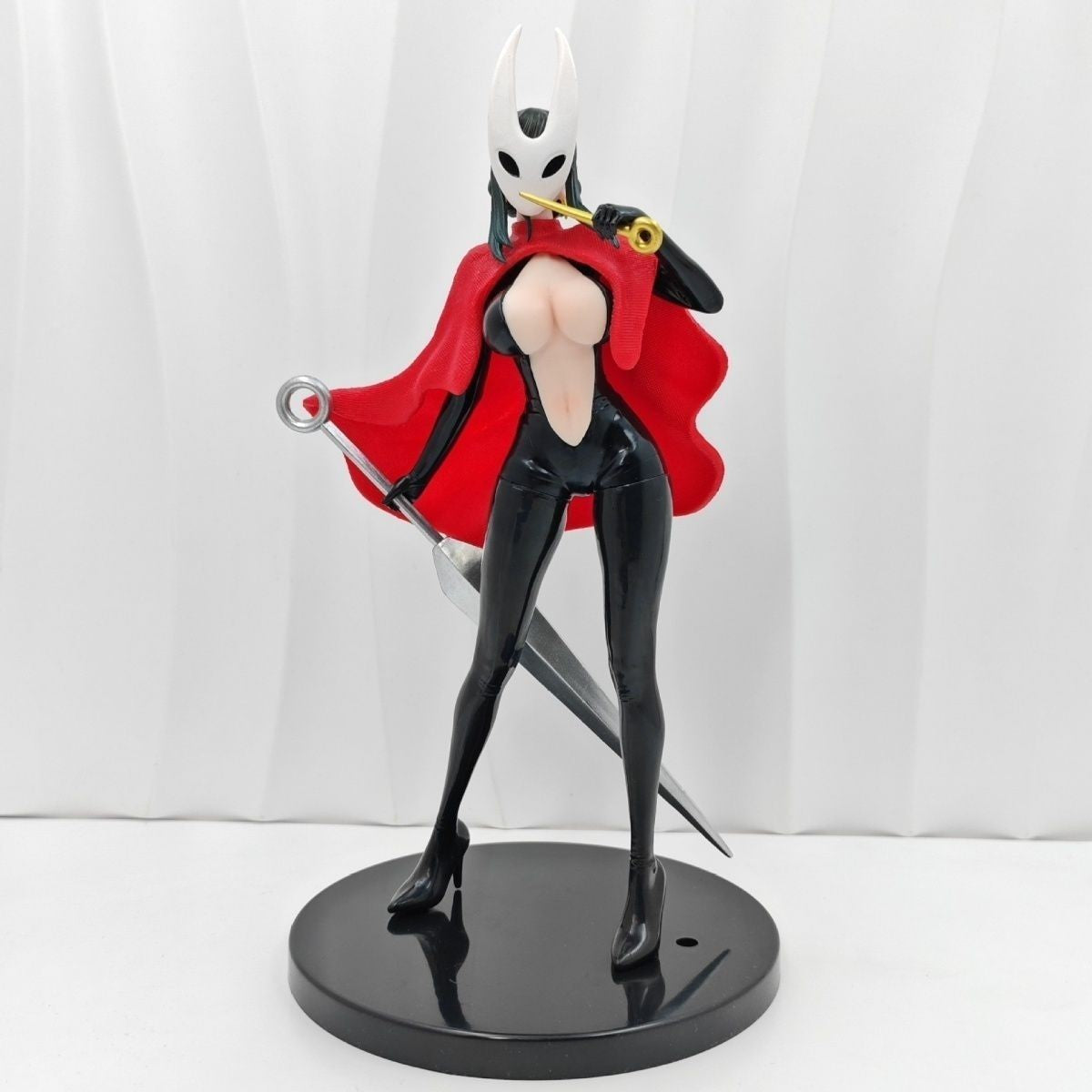 Boneco de Anime Hollow Knight Hornet Yor de 23cm em estoque, Figura de Ação Hentai, Máscara Pode Ser Substituída, Modelo de Coleção em PVC, Brinquedos de Boneca