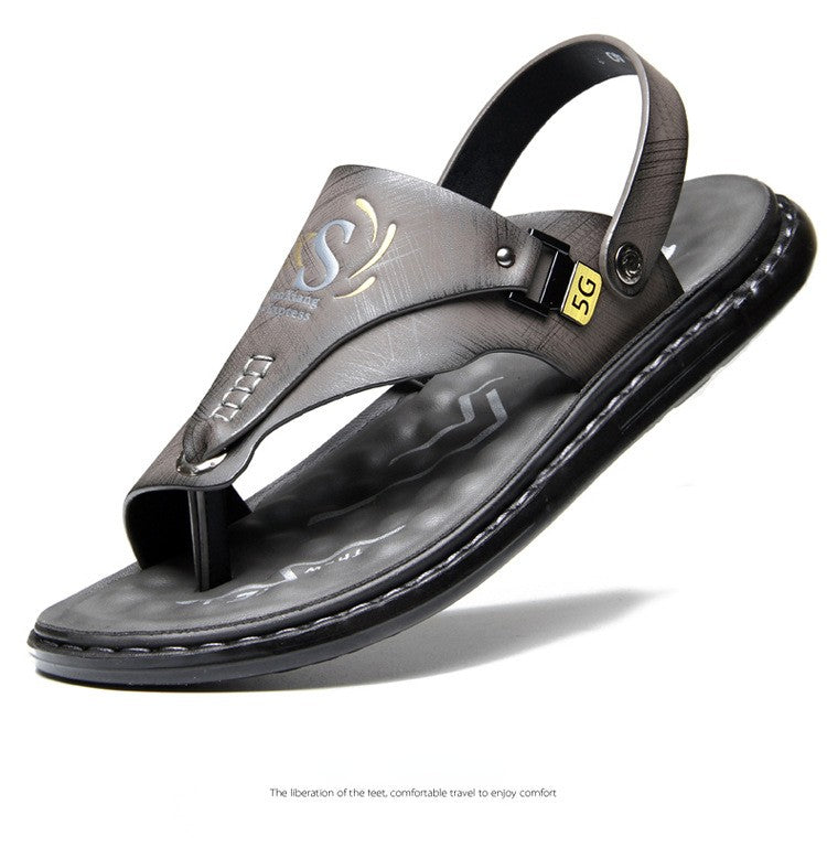 Brand Men's Sandals Summer Soft soled Anti slip Beach Shoes Male  Outdoor comfortable Men slippers Luxury High Quality sandalias