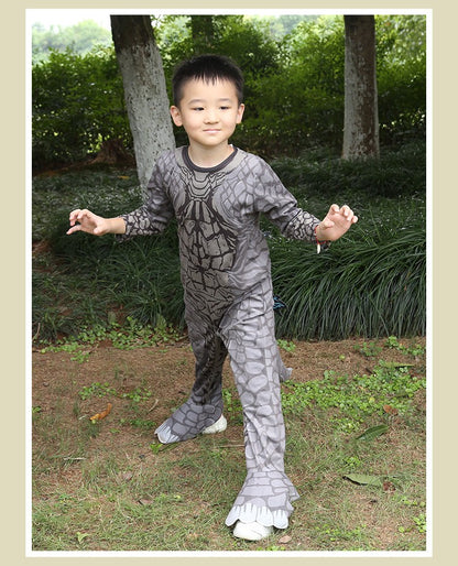 Monster Cosplay Animal Costume Dinosaur Halloween Bodysuit  Kid Boys Girl Funny Jumpsuit Carnival For Toddler Child Catsuit+Mask