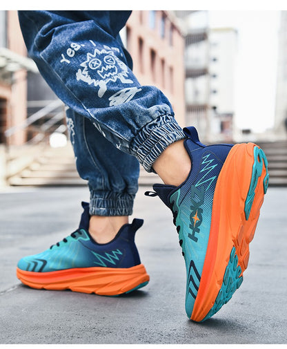 Tênis de Corrida Masculino com Placa de Carbono e Amortecimento de Ar, Tênis Esportivo Feminino Macio e Robusto, Sapatos Casuais para o Dia a Dia e Caminhada ao Ar Livre