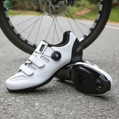 Women Road Cycling Shoes Wear-resistant Bicycle Shoes with Locking Plate Men's Non-slip Outdoor Cycling Sneakers