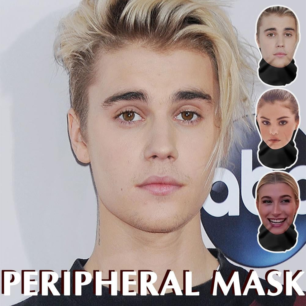 Realistic Face Mask 3D Printed Full Face Visual Mask Realistic Celebrity Performer Role-playing Props Costumes Face Mask