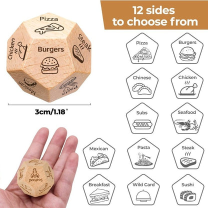 Dice for Her Him Couples Gift Ideas Food Decision Dice Games Christmas Birthday Valentines Day Gifts for Wife Husband