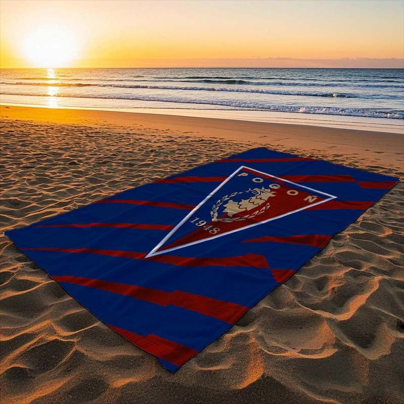 1pc Oversized Thick Beach Towel with Pogon Szczecin Logo Ultra-Fine Fiber, Super Soft & Highly Absorbent,