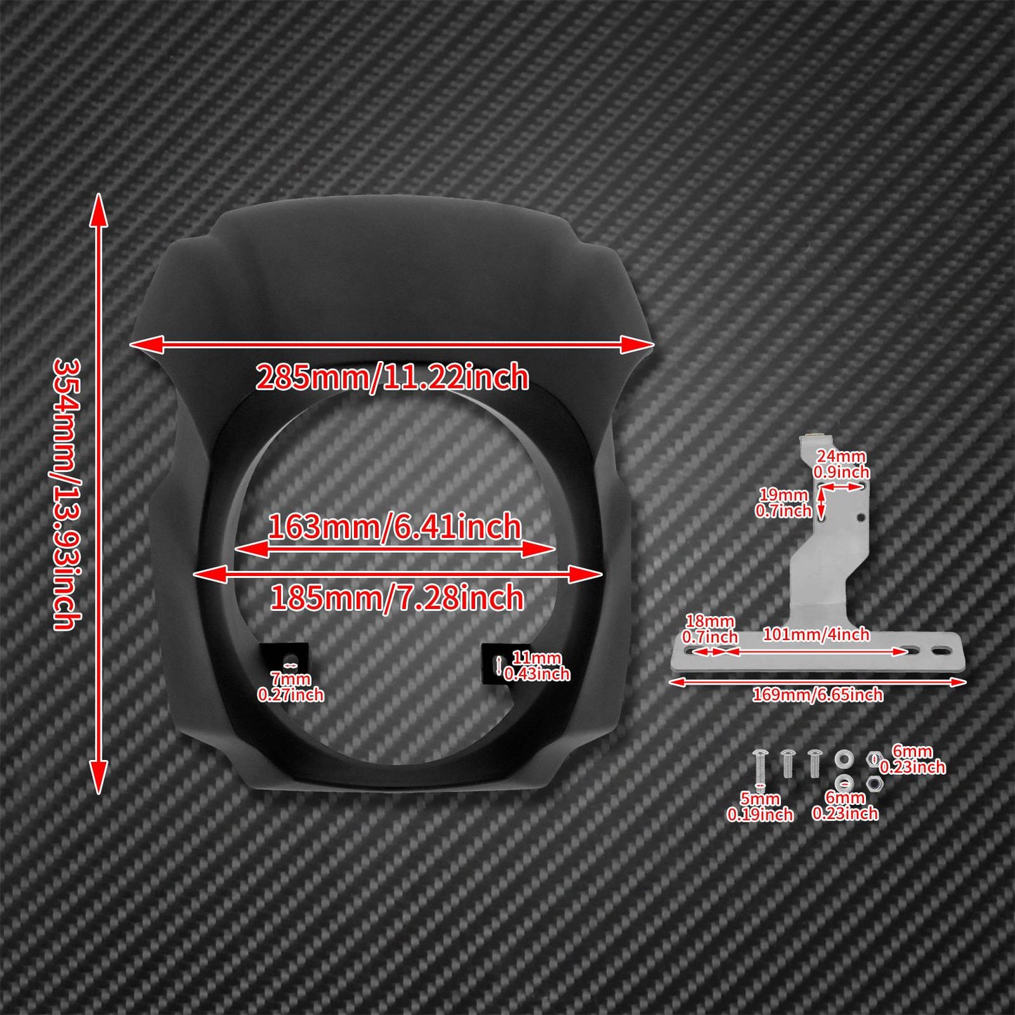 Capa Carenagem Farol Dianteiro Brilho Preto/Preto Fosco Para Harley Softail Breakout FXBRS FXBR Modelos 2018-2022 2023