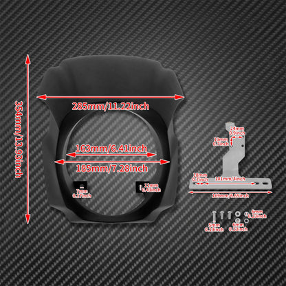 Capa Carenagem Farol Dianteiro Brilho Preto/Preto Fosco Para Harley Softail Breakout FXBRS FXBR Modelos 2018-2022 2023