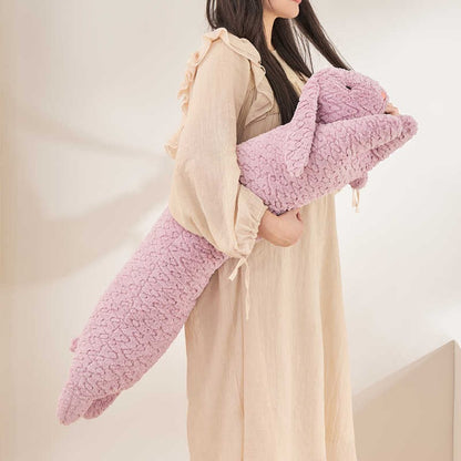 Long Rabbit Plush Body Pillow Large Cute Bear Stuffed Rabbit Sleeping Cushion Decorative Body Pillow Chair Back Cushion Decor