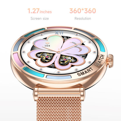 2025 Novo Smartwatch Feminino da Moda Tela HD 360*360 Pulseira Esportiva Mostrador Personalizado Frequência Cardíaca Chamada de Voz Smartwatch Para Android iOS