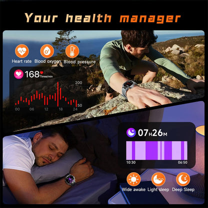 T-Rex 3 Military Grade 1000mAh Battery Smart Watch IP68 Waterproof GPS Bluetooth call AMOLED HD Men Sports 2025 New Smartwatch