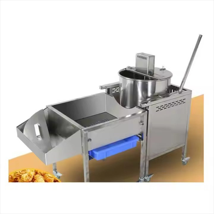 Máquina de Pipoca Automática Comercial a Gás Industrial para Fazer Pipoca Doce Caramelizada Leite Chocolate