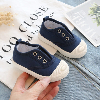 New Children's Low Cut Canvas Shoes Breathable Boys' Cloth Shoes Fashion Girls' Casual Shoes Colored Biscuit Shoes