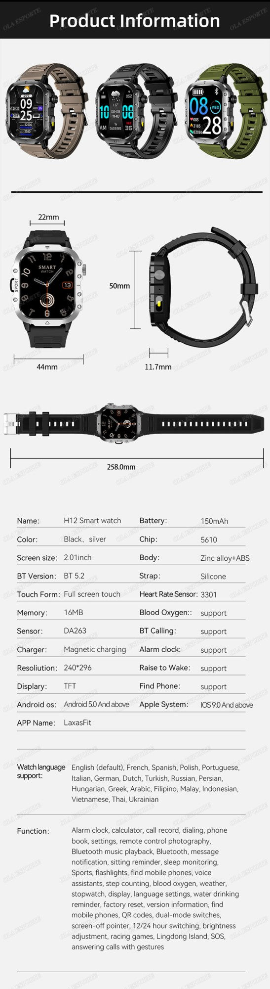 2025 New SmartWatch Men For Women Militray Outdoor GPS Track Sport Watches Heart Rate Sleep Waterproof Smart Watch IOS Android