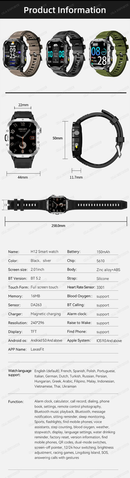 2025 New SmartWatch Men For Women Militray Outdoor GPS Track Sport Watches Heart Rate Sleep Waterproof Smart Watch IOS Android