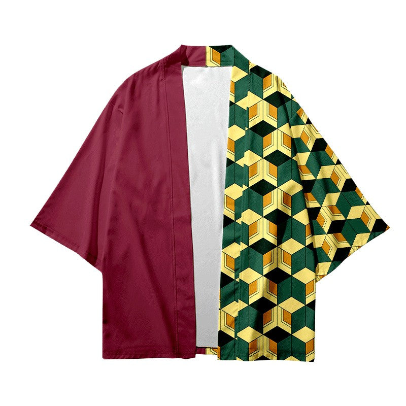 Ghost Slayer Cosplay Cloak Demon Slayer Adult and Children's Cos Set Charcoal Jilang Ni Dou Printed Clothes