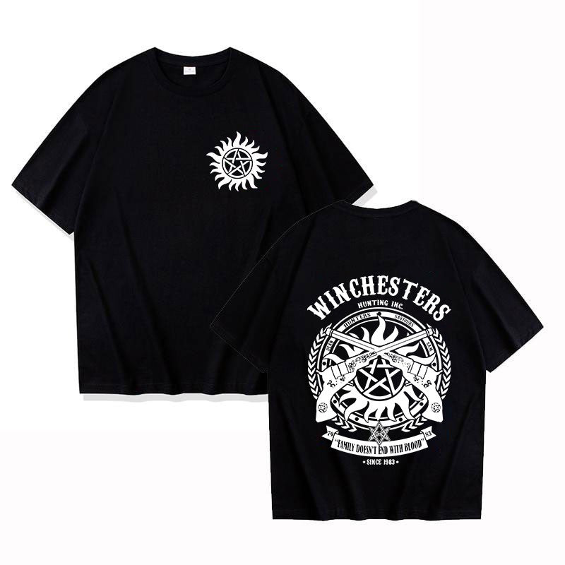 New TV Supernatural Printed Women Men T-shirts Supernatural Short Sleeve Shirts Summer Round Neck Tee Shirt Casual Funny Tops