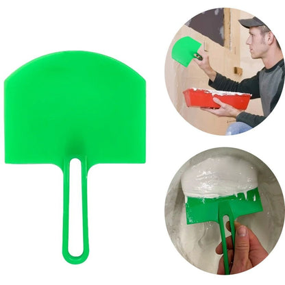 2 Peças Colher Curva, Balde, Espátula, Plaina, Colher de Pedreiro, Raspadores de Tinta, Pincéis, Decalques de Raspagem, Remendos, Placa Aplicadora para Construção