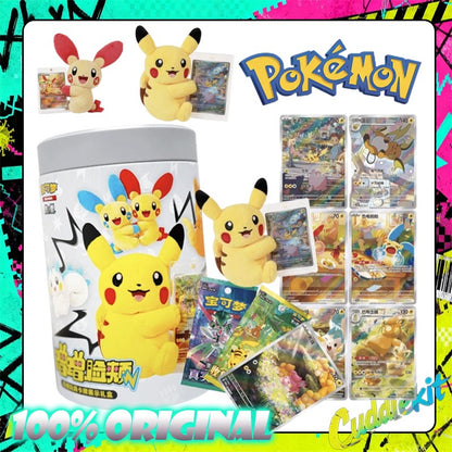 In Stock Pokemon PTCG Nuzzle Plush&Card Display Gift Box Booster Packs Magnetic Stuffed Toy Trading Card Game Collectible Doll