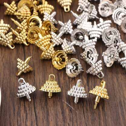 50/100pcs Creative Accessory Christmas Parts Pendant Set Balls Charms Pendants Caps Decoration Holder Sphere Stand Replacement