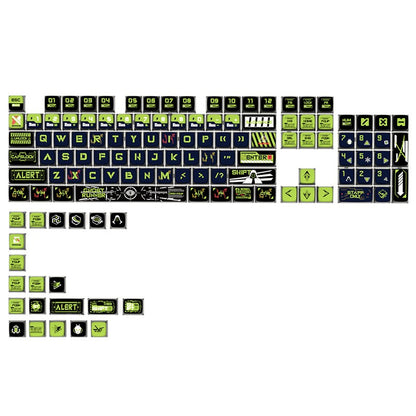 Doomsday Crossing Personalized Keycaps 125 Keys PBT+PC SAX Quad Translucent Pudding Keycaps for MX Switch Mechanical Keyboards