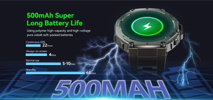 2025 Smartwatch T-Rex 3 Ultra Militar Original com GPS, GNSS Integrado, Bússola, Altímetro, 10ATM à Prova D'água, Smartwatch Esportivo Masculino e Feminino