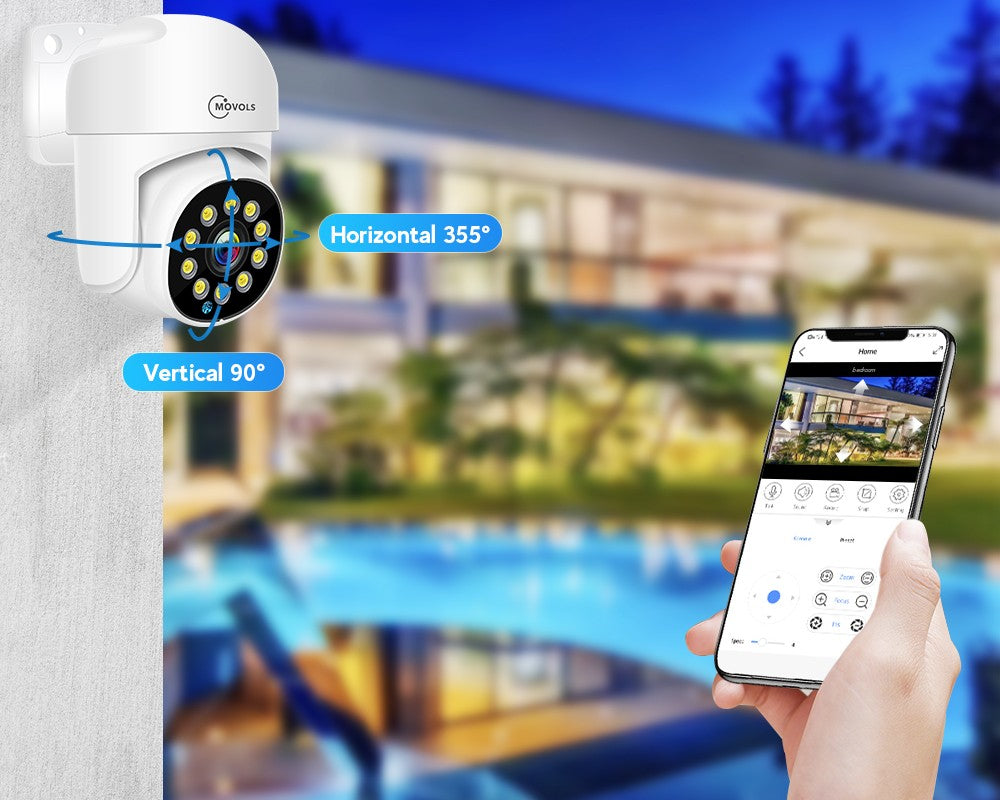 Movols 4K XMEYE POE Surveillance System 8MP 4MP Two Way Audio PTZ CCTV POE AI Security Camera 8CH P2P NVR Video Surveillance Kit