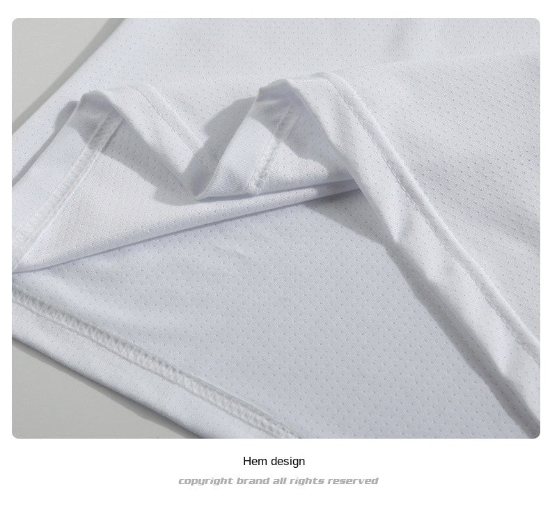 Running T-shirt Reflective Short Sleeve Ice Silk Quick Drying Summer Thin Breathable Fitness Tees Shirt Sportswear Sportsshirt