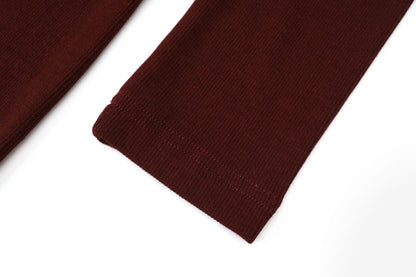 AS AW25 woman dress turn-down collar ribbing high elastic shirring maxi dress