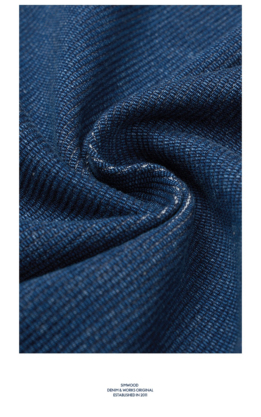 SIMWOOD High Standard 2025 Autumn New Oversize 12oz 100% Cotton Washed Indigo Blue Denim Jackets Fashion Cargo Jackets