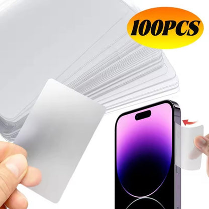 1-100 PEÇAS Cartão Plástico Abridor de Tela de Celular Ferramenta de Remoção Fina Flexível Transparente Cartões de Reparo para Tela LCD de Tablet Celular