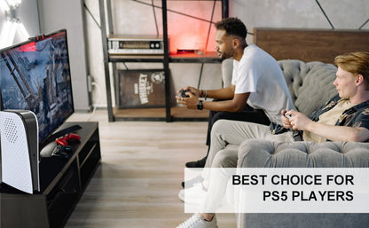 HONCAM PS5 Faceplate Premium ABS Cover Shell Disc & Digital Console Cover Plates, Anti-Dust Protective Shell Covers for PS5White