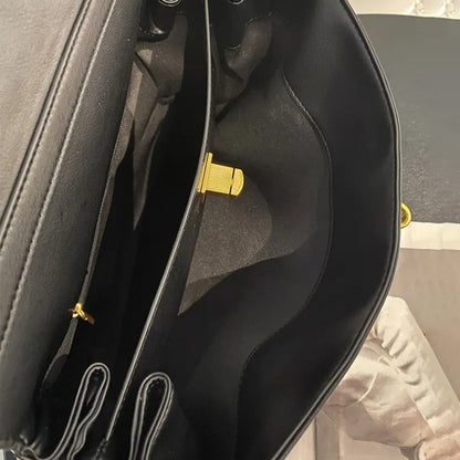 1pc Luxury Calfskin Woman Shoulder Bags Autumn Winter Genuine Leather Women Totes Fashion portable Gold Buckle Women HandBags