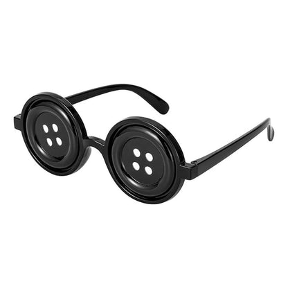 Button Eyes Glasses Eyewear Halloween Glasses Cosplay for Halloween Costume Accessory Party Favor Eyewear