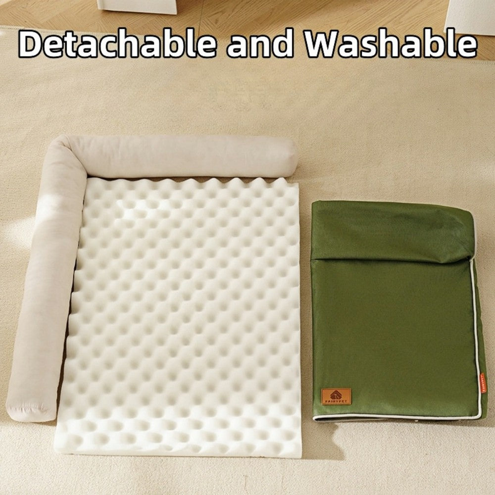 Cama Universal para Animais de Estimação para Todas as Estações, Ninho para Cães e Gatos, Resistente a Arranhões e Mordidas, Almofada Removível e Lavável