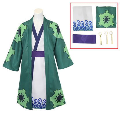Fantasia Wano Country Roronoa Of Zoro Cosplay Kimono Anime Pirate Disfraz Costume Men Male Halloween Carnival Party Clothes