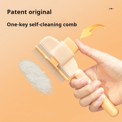 1pc Self-Cleaning Pet Comb, No Power Needed,  Gentle Bathing Tool, Easy-to-Use Pet Grooming Essential by Petsafe