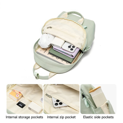 Mochila Feminina LEE Leve Casual para Viagem, Simples, Impermeável, para Deslocamento, Mochila para Notebook, Bolsa Escolar para Estudante Universitária