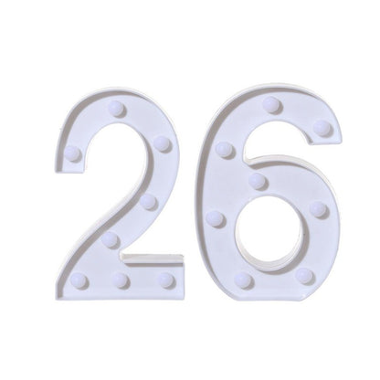 2Pcs Number 16 18 21 30 Led Light String Happy Birthday Party Decoration Wedding Anniversary Adult Birthday Party Gift Light Led