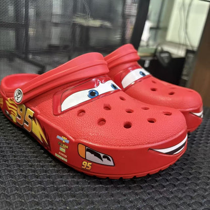 Chinelo Sólido de Desenho Animado Hot Anime Disney McQueens Pixar Impermeável Sandálias Casuais Respiráveis Sapatos Eva com Tira no Tornozelo Presentes