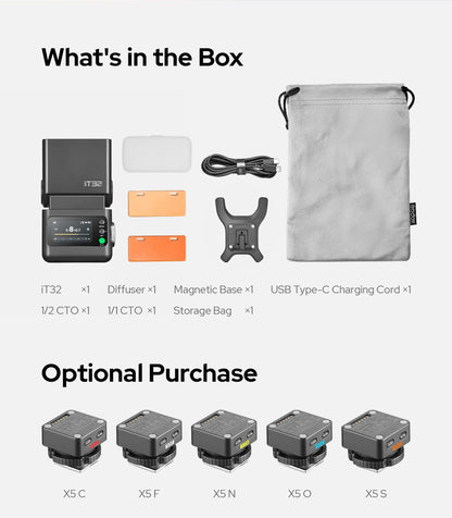 Godox iT32 iFlash Camera Flash X5 C/N/S/F/O Hot Shoe Trigger HSS TTL One System Pocket Flash for Sony Canon Nikon Fuji