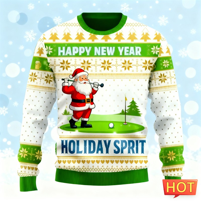 2026 New Funny Santa Claus Graphic Sweatshirts Fashion Holiday Wear 3D Printed Ugly Christmas Sweater Loose Streetwear Pullovers