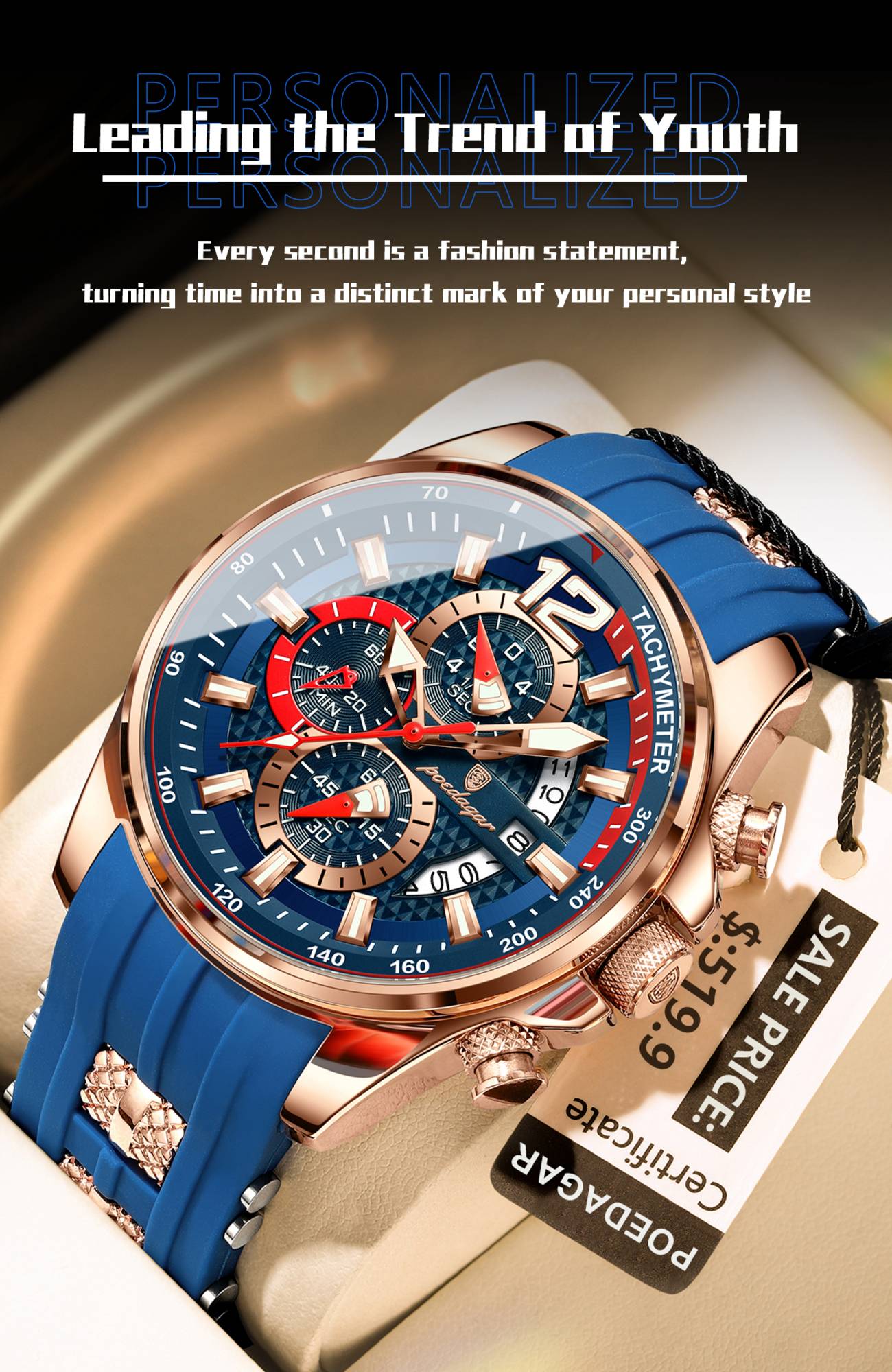 POEDAGAR Luxury Military Men Watch Calendar Chronograph Waterproof Luminous Man Wristwatch Fashion Silicone Quartz Men's Watches