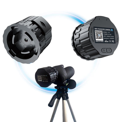 Câmera Ocular de Telescópio WiFi 4MP para Telescópios de 25mm-50mm Câmera Ocular Eletrônica Câmera de Telescópio Portátil para Observação de Aves