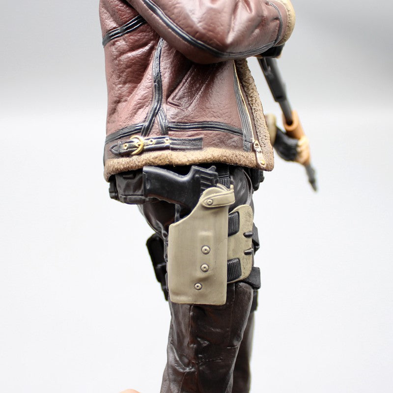 33cm Leon Zombie Hunter Couro Leon Anime Figura Coleção Meninos Modelo de Ação Boneca Decoração de Mesa Gk Grande Estátua Brinquedos Presentes