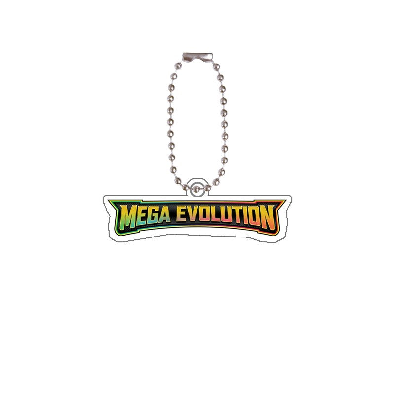 Chaveiro de acrílico de série completa para Mega Evoluções em inglês Sv10 Sv11 Sv9 151 Logotipo Anime Pingente de acrílico de decoração de bolsa