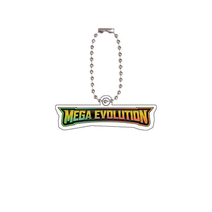 Chaveiro de acrílico de série completa para Mega Evoluções em inglês Sv10 Sv11 Sv9 151 Logotipo Anime Pingente de acrílico de decoração de bolsa