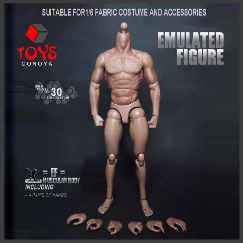 Em estoque ZCtoys S001 Corpo Musculoso Masculino 1/6 com Pescoço 12 polegadas Super Flexível Boneco de Ação Militar Adequado para Escultura de Cabeça 1:6