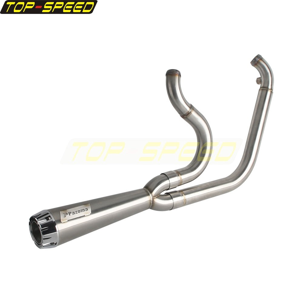 For Harley Dyna Wide Glide EFI FXDWGI FXDWG Motorcycle 2-in-1 Full Complete Exhaust System Stainless Steel Exhaust Muffler Pipe