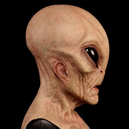 Funny Alien Mask Halloween Cosplay Costume Accessory for Party and Event with Silicone Material for Kids and Adults